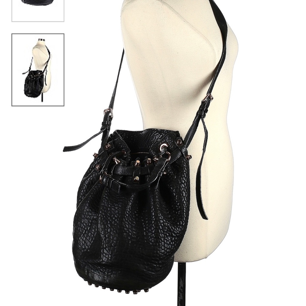 Alexander Wang Authentic Diego  Studded Leather bucket bag